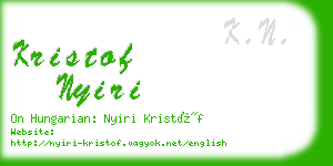 kristof nyiri business card